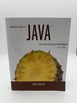 Starting Out with Java 6th Ed. Paperback UNUSED CODE Tony Gaddis