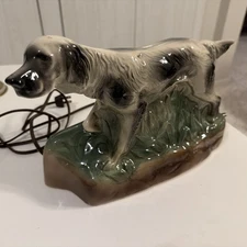 Awesome RARE 1950s MCM English Benton Setter Bird Dog TV Lamp