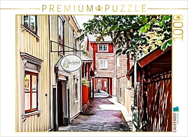 Calvendo Puzzle Sweden Street | 1000 Pieces, Finished Size 25.2 × 18.9 In (64 ×-image