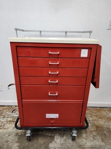 Waterloo Uni-Cart Medical Lab Mobile Storage Cart 6 Locking Drawers, Tool Box