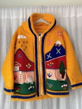 Children's Hand knit Peruvian Colorful Jacket Size 2T-3T