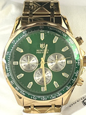 Invicta Montres Prestige Gold Green dial Men MPW 0350 44.5mm NEW