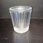 Vintage Waterford Crystal Ribbed Vertical Cut Votive Tealight Candle Holder 4"