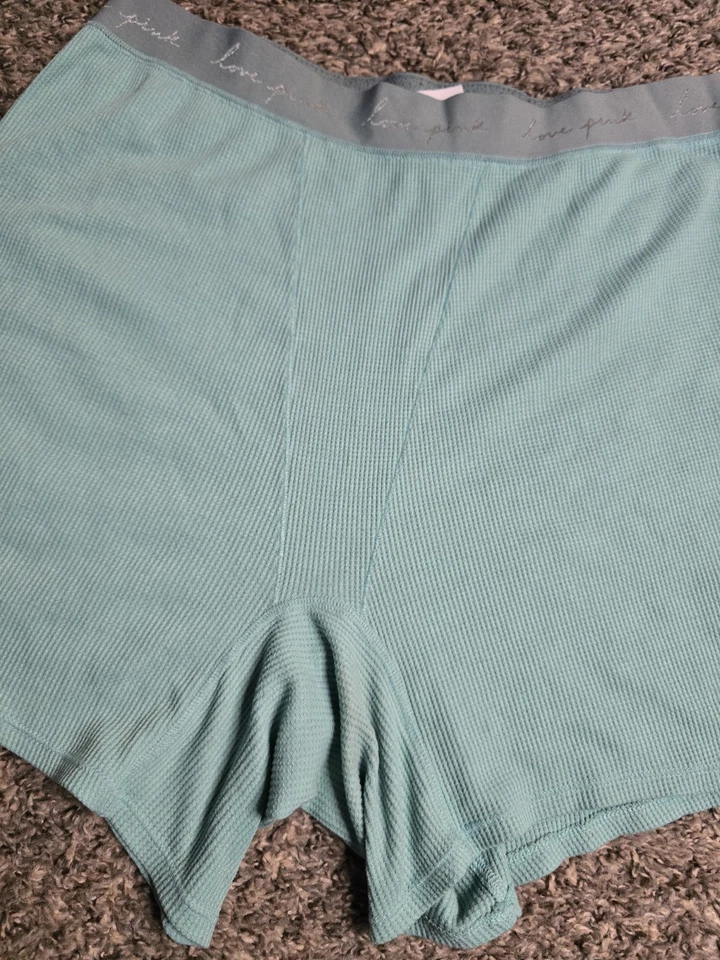 Pantalones de pijama Victoria Secret rosa largos John’s talla 2XL verde azulado Foto 3 de 4