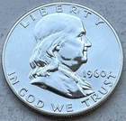 1960 Proof Franklin Half Dollar 90% Silver-INV#8439