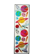 HAMBLY STUDIOS PRISMATIC STICKERS SPACE UFO's PLANETS VINTAGE COLLECTIBLE RARE
