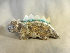 Zuni Native American Pueblo Carved Fetish Dinosaur Pete Natachu Jr.  042622B
