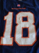 NFL DENVER BRONCOS TEE SHIRT MANNING 18 SIZE L