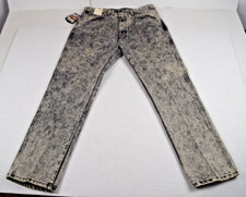 Vintage Wrangler Jeans W38 L30 90s Acid Lava Wash Straight Leg Made USA 1990 NWT