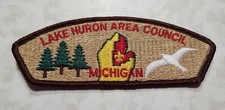 BOY SCOUT COUNCIL PATCH Lake Huron Area MICHIGAN BSA NEW Old Stock Official