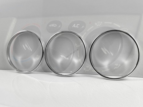Fits Opel Vivaro 01-14 Pollierte Aluminiumringe für die Heizungssteuerung x3 - Picture 3 of 8