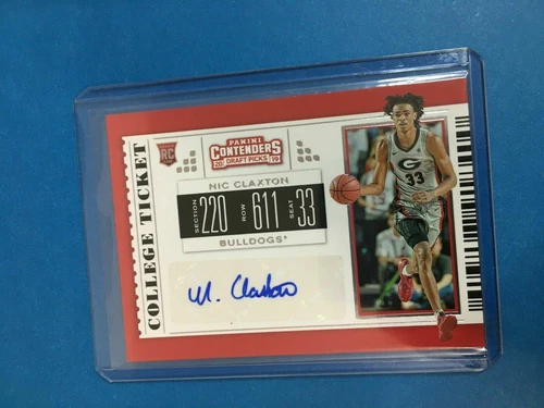 2019-20 Panini Contenders Draft Picks #125 Nic Claxton AUTO RC Brooklyn Nets 