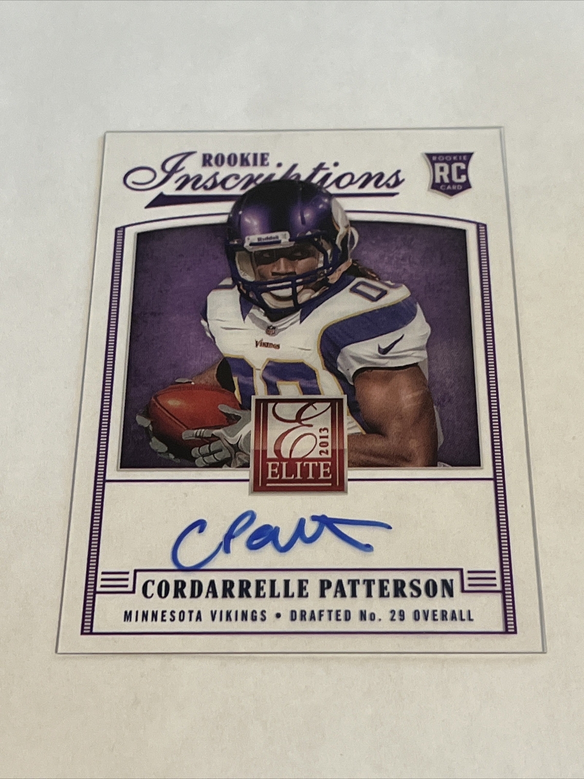 2013 Panini Elite Cordarrelle Patterson Clear Autograph Rookie Card RC Auto! eBay