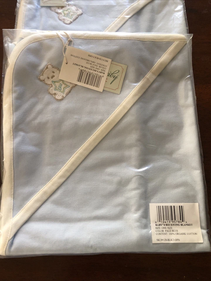 Mantas de recepción Joyful Baby 100 % algodón orgánico para niños. Talla 1 para todos Foto 2 de 4