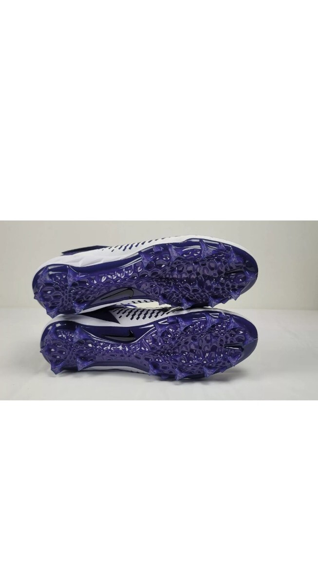 Nike Alpha Menace Pro 2 Mid Football Cleats White Purple  display picture 3