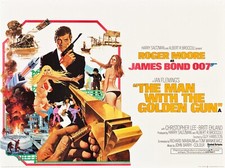 THE MAN WITH THE GOLDEN GUN 1974 UK quad poster print 30x40" Roger Moore FREEP&P