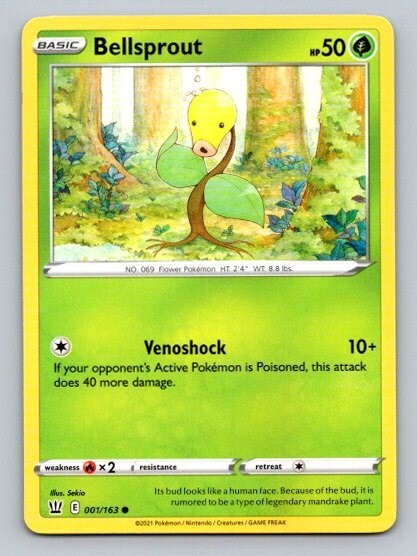 2021 Pokemon Card Battle Styles Bellsprout 1/163