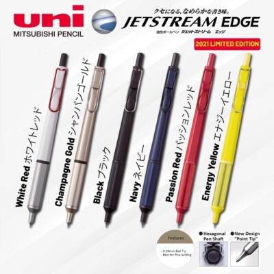New Uni JETSTREAM EDGE 0.28mm Ballpoint Pen (Black Ink) - Navy Body SXN100328.9