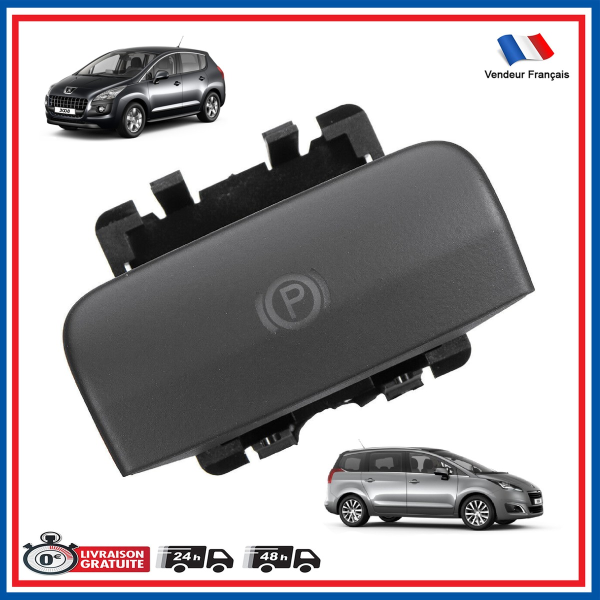 Interrupteur De Frein à Main électrique Pour Peugeot 3008/5008 – Référence 470706 – Noir – Installation Facile
