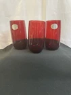 Vintage Anchor Hocking Royal Ruby Red Tumblers Glassware Glasses