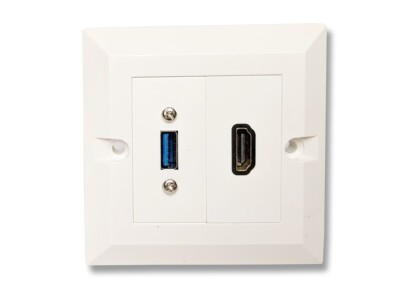 Plaque Murale HDMI Legrand - 2 Ports - Blanc - Neuf - Fabriqué à Taiwan