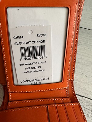 Coach CH084 3 In 1 Wallet With Coach Stamp in Refined Calf Leather