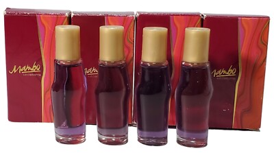 Vintage Mambo by Liz Claiborne Perfume Mini .18 oz (Old/New In Box) LOT OF 4