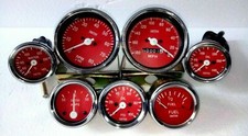 Smiths Replica 52mm Kit-temp Oil Temp Fuel Ampoil Speedotacho85mm Red