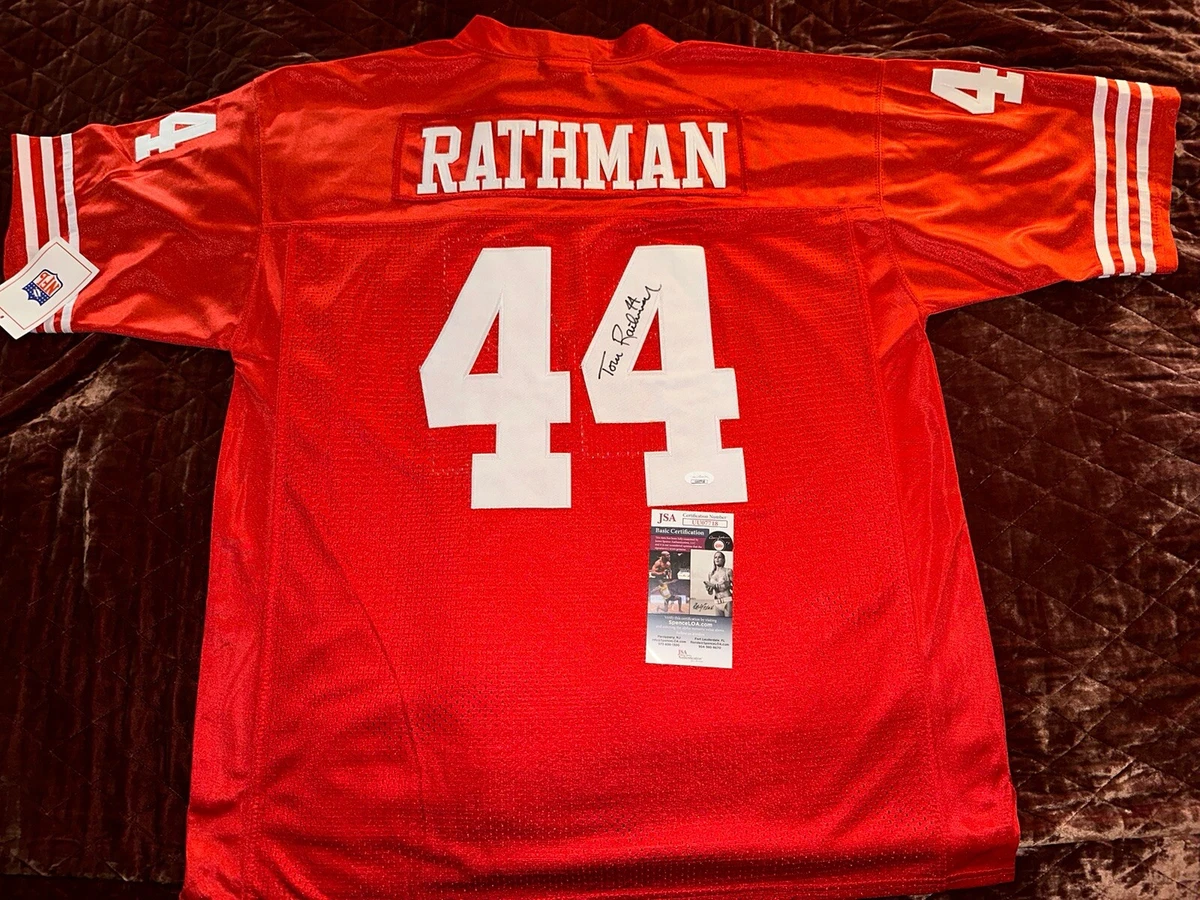 TOM RATHMAN AUTOGRAPH SIGNED San Francisco 49ERS JERSEY JSA COA