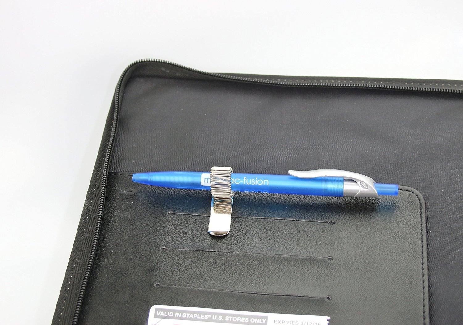 Expandable Single Pen & Pencil Holder - Spring-Type Bracelet Holder with Clip - 