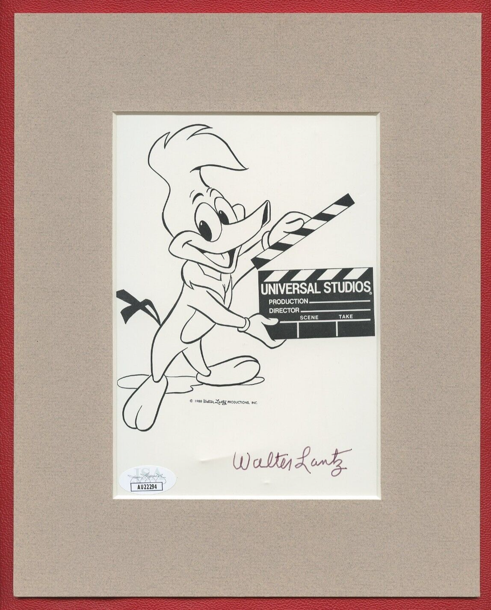 文学・小説 EWB JJJ Signed poster Walter Lantz JSA Authenticated Signed Woody Woodpecker 5x7