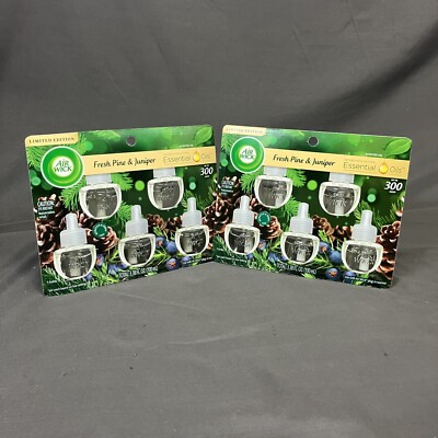 2 Packs- Air Wick Plug-In / Fresh Pine & Juniper / Scented Oils Refill / 5 Count