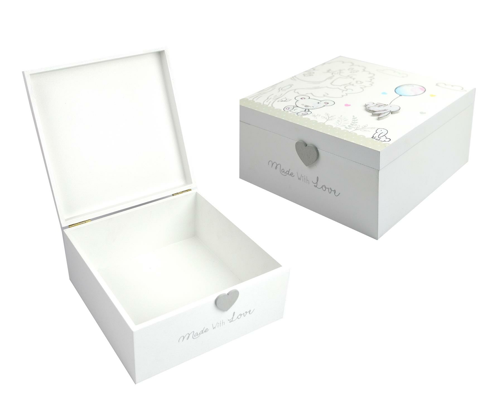 Keepsake Box Baby Treasure Chest Newborn Gender Neutral Gift Memory
