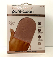 Finishing Touch Flawless Pure Clean Cleansing Mitts Makeup Removal Set of 7 NIB