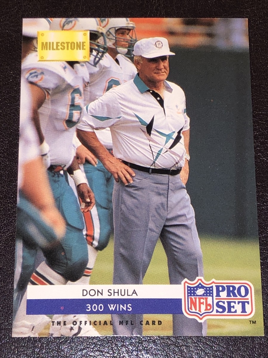 1992 Pro Set #23 Don Shula Miami Dolphins 300th Win. Sweet card | eBay