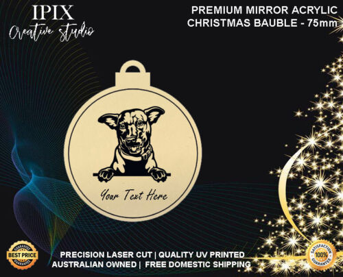 Personalised Acrylic Christmas Dog Bauble - AUSTRALIAN KELPIE | Premium | Xmas | - Afbeelding 1 van 154