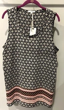 NWT - PLEIONE SLEEVELESS TANK/TUNIC, MULTICOLORED, SIZE L