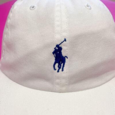 90S Vintage Polo Ralph Lauren Pony Embroidery White 6 Panel Cap