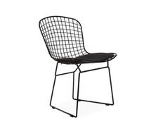 Lotto 04 sedie stile Bertoia  laccato nero