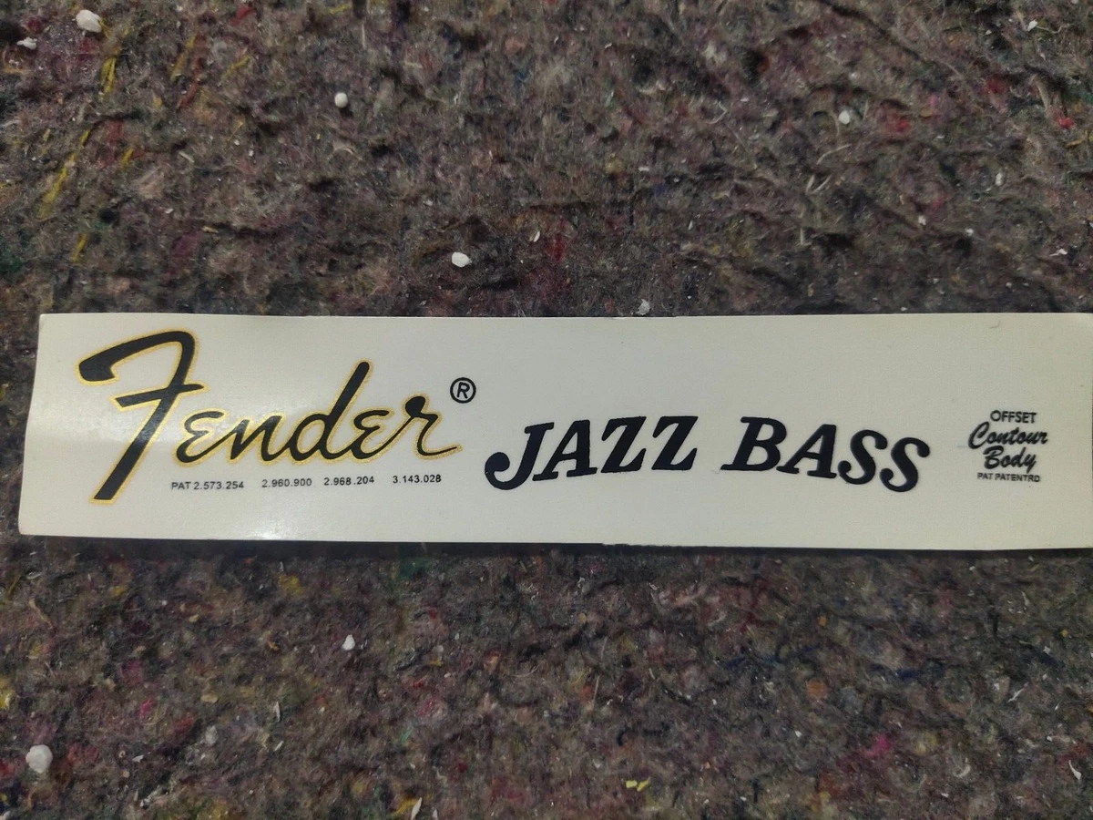 2pcs Fender Waterslide Transfer Jazz Bass Guitar Headstock Logo