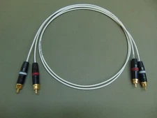 16 AWG RCA Audio Interconnect Cables 2 meter Silver Plated Copper Wire New