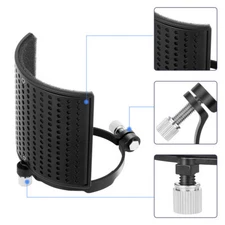 Professional Microphone Isolation Shield, Filter, Studio Mic Sound Absorbing##