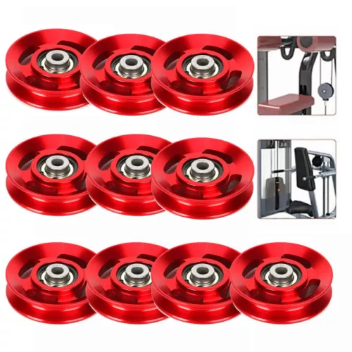 13/26Pc 88MM Universal Aluminum Bearing Pulley Wheel Cable Gym Fitness Equipment - Picture 6 of 24