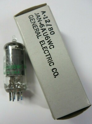 Vintage 1980's GE Electron Vacuum Tube 6AU6WC New Old Stock in Box