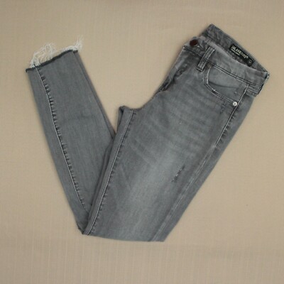 BlankNYC Mid Rise Skinny Jeans Women's Size 26 Fray Hem Gray