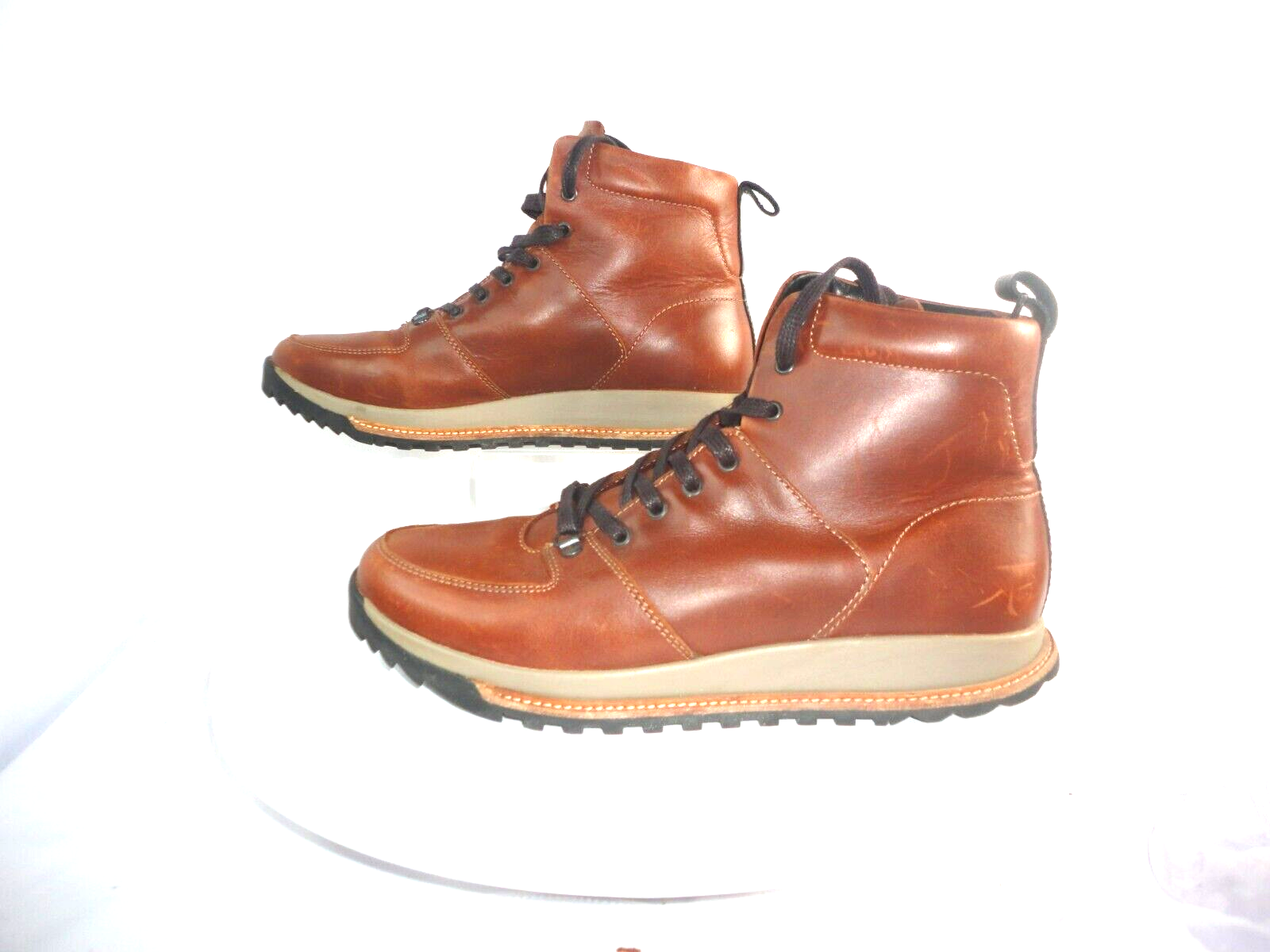 Men's HOOD Rubber Co Waterproof Leather Hiking Boots Size 11