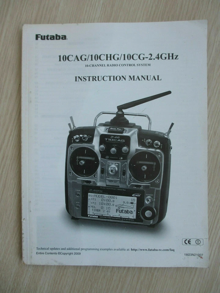 MANUEL D'INSTRUCTION ORIGINAL FUTABA 10CAG / 10CHG / 10CG - 2.4GHz - 119 PAGES - Photo 1/1