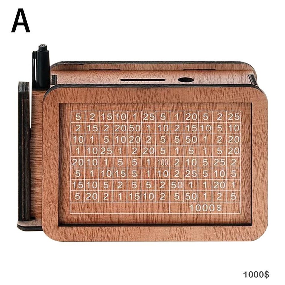 HOT Cash Vault Wooden Savings Box Wooden Cashs Saver Money Box, Cash