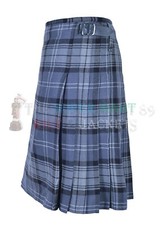 Men's Hamilton Grey Tartan 8 Yard kilt -Highlands 16 Oz tartan Kilt Custom Size