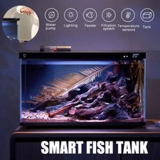 Smart Remote Control Fish Tank with Automatic Feeding Modern Aquarium AU